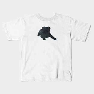 English Bulldog Black Art Silhouette Kids T-Shirt